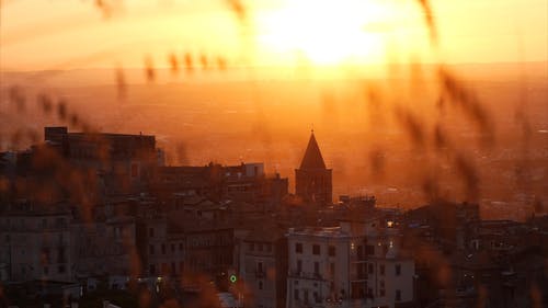 有关剪影, 城市, 戏剧性的天空的免费素材视频