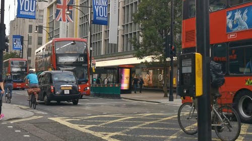 有关交通, 人, 伦敦市中心的免费素材视频