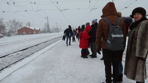 有关下雪的, 交通系统, 冬季的免费素材视频