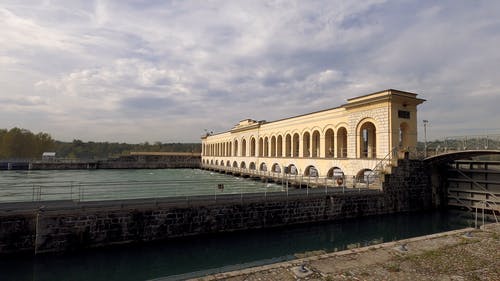 有关坝, 多云的天空, 工程的免费素材视频