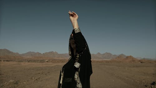 有关不毛之地, 中东女人, 举手的免费素材视频