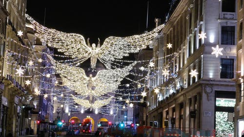 有关伦敦, 假日季节, 圣诞气氛的免费素材视频