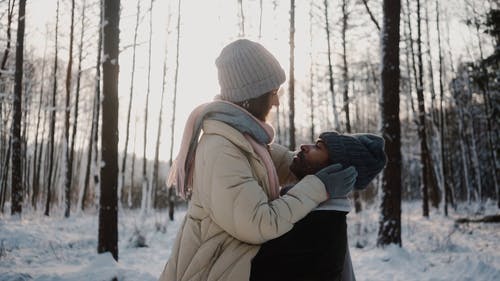 有关一对, 一起, 下雪的的免费素材视频
