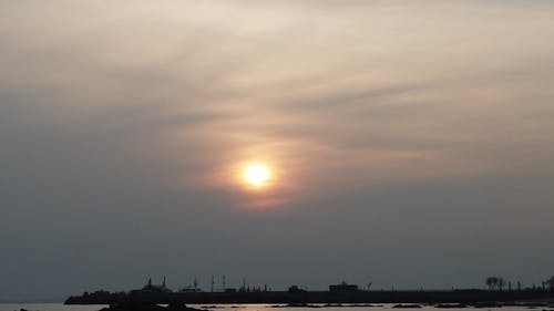 有关傍晚的太阳, 冷静, 地平线的免费素材视频