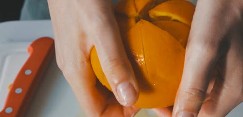 有关手, 打开, 柑橘的免费素材视频