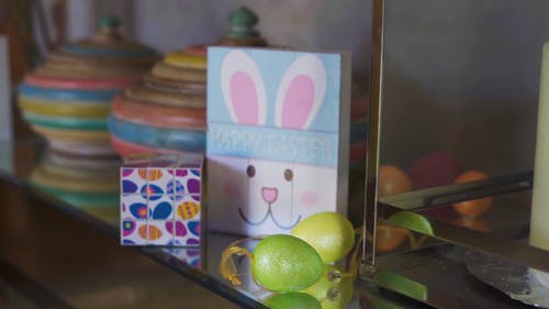 有关兔子, 可爱, 复活节装饰品的免费素材视频
