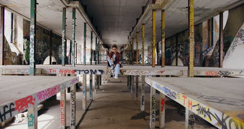 有关休闲装, 低角度拍摄, 坐的免费素材视频