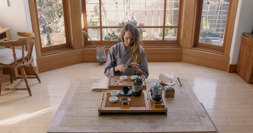 有关和服, 在地上, 在家的免费素材视频