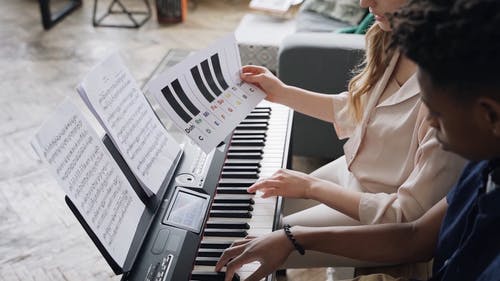有关乐谱, 女人, 弹钢琴的免费素材视频