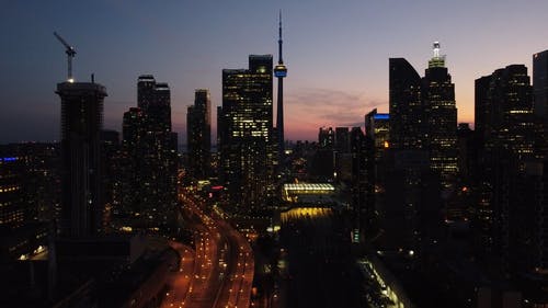 有关加拿大, 城市, 城市的灯光的免费素材视频