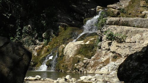 有关岩层, 水, 水涟漪的免费素材视频