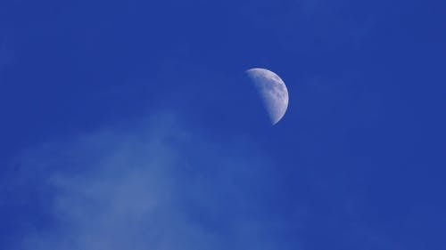 有关半月, 天空, 月亮的免费素材视频