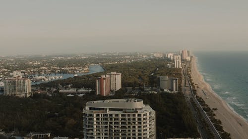 有关城市, 岸边, 从上面的免费素材视频