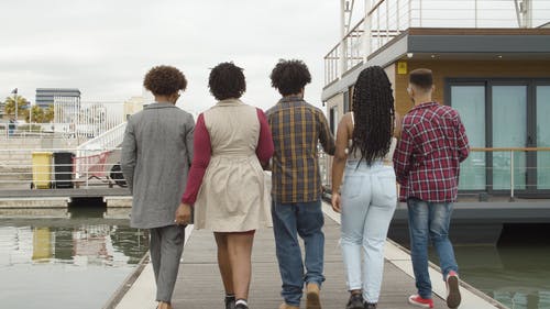 有关一起, 後视图, 朋友的免费素材视频