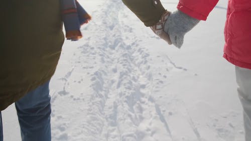 有关一对, 一起, 下雪的的免费素材视频