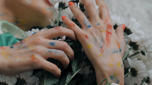 有关涂料, 女人, 手的免费素材视频