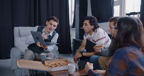 有关创意办公室, 午餐, 同事的免费素材视频