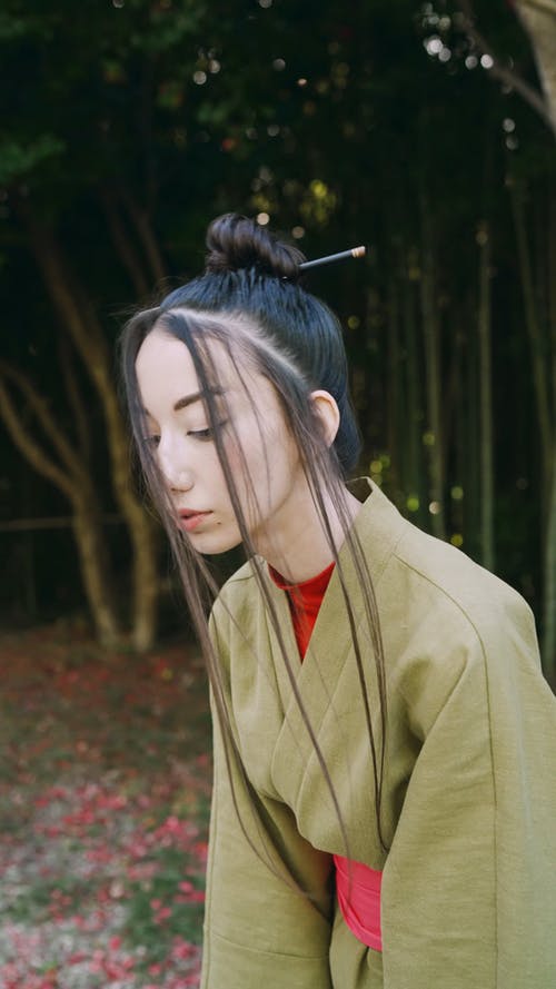 有关传统服饰, 公园, 和服的免费素材视频