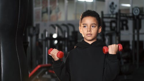有关健身, 儿童, 哑铃的免费素材视频