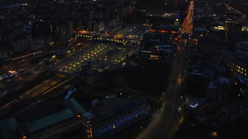 有关城市, 城市的灯光, 夜灯的免费素材视频