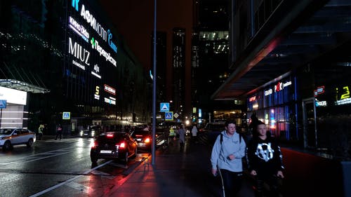 有关人行道, 城市, 夜间的免费素材视频