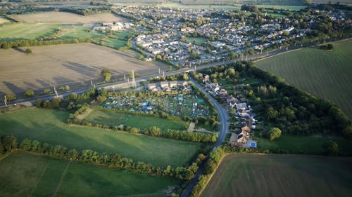 有关农村的场景, 屋顶, 建筑的免费素材视频