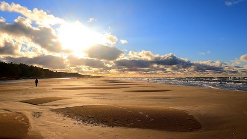 有关地平线, 多云的, 太阳眩光的免费素材视频