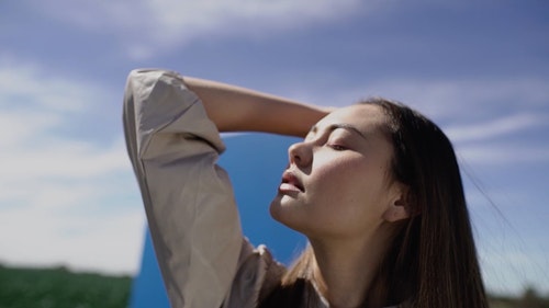 有关女人,手插在头发上,摆姿势的免费素材视频