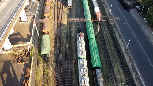 有关火车,无人机,无人空拍机的免费素材视频