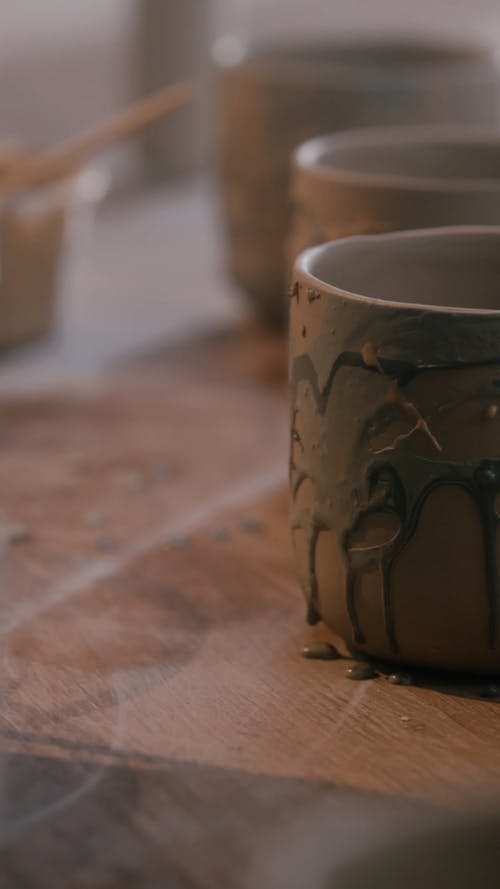 陶瓷杯特写视频 · 免费素材视频