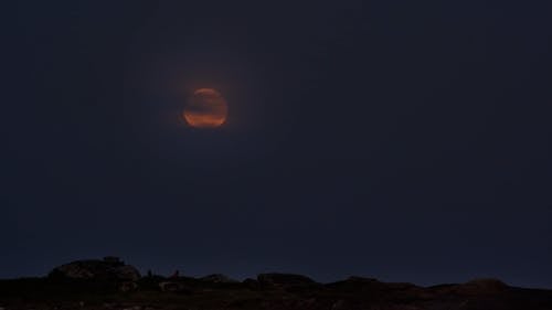 有关戏剧性的天空,晚上的时间,月圆的免费素材视频