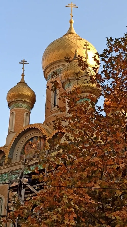 有关biserica 学生公寓,东正教教堂,低角度视图的免费素材视频