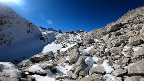 有关人,大雪覆盖,岩石的免费素材视频